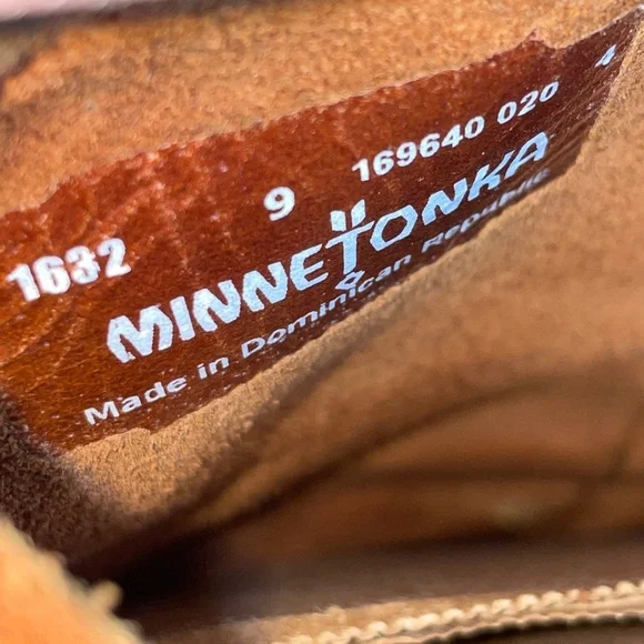 EUC Minnetonka 3 Layer Fringe Tall Pull On Boots Brown Size 9 - Picture 8 of 9